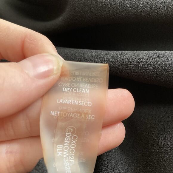 Calvin Klein Black Elegant Cape Overlay Dress Size 22W Minimalist Old Money - Picture 7 of 12